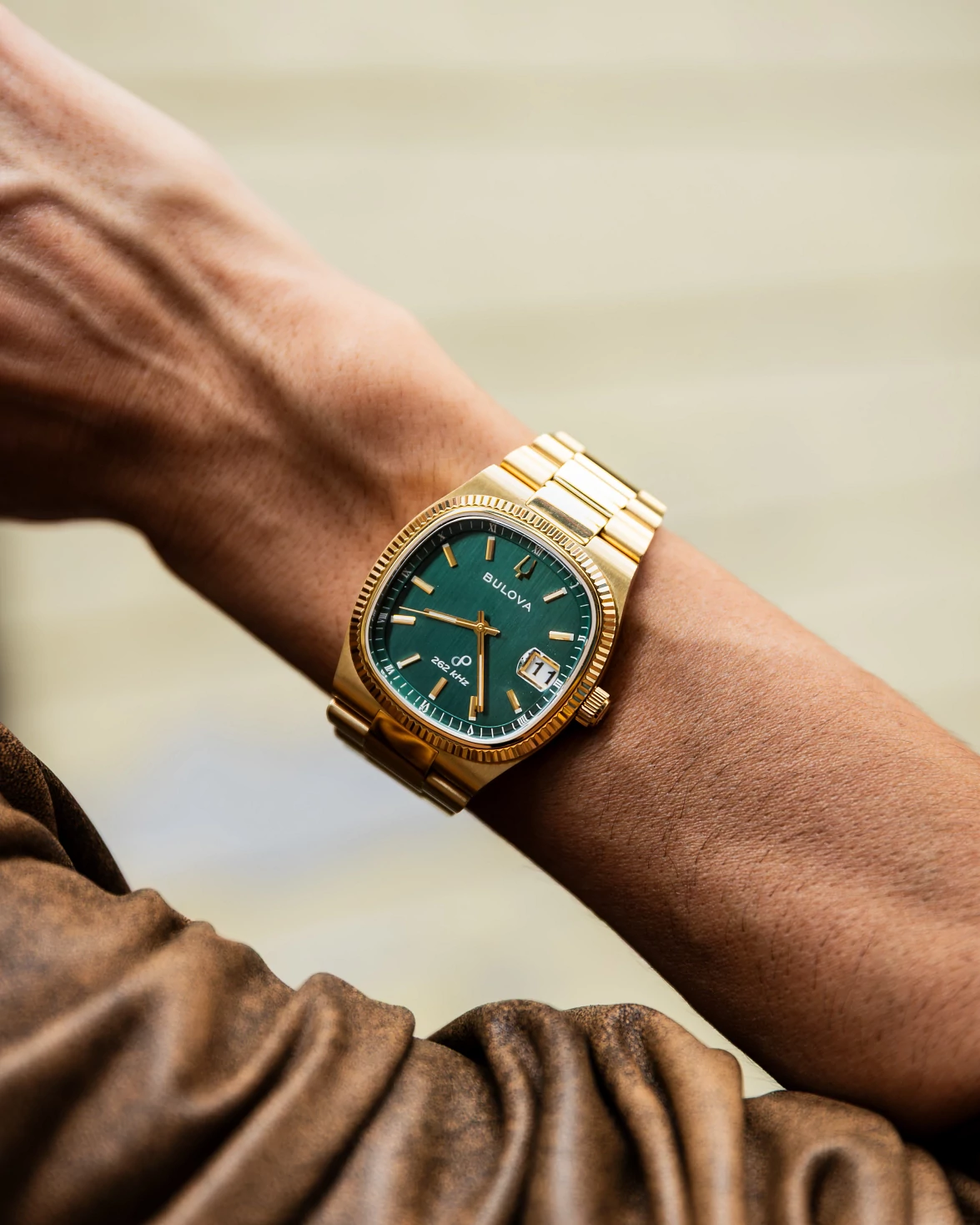 Green Dial Stainless Steel Bracelet Super Seville 97B237 | Bulova